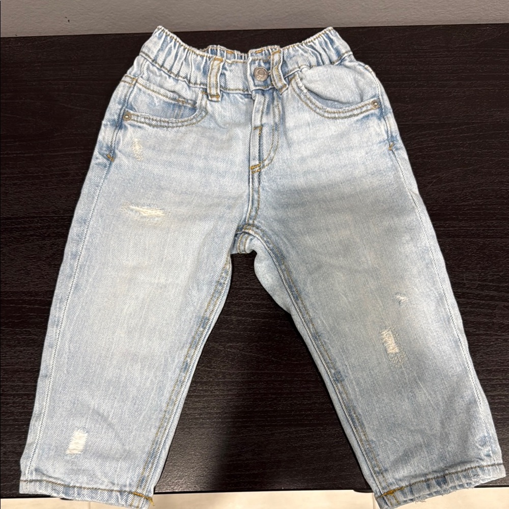 Zara Straight Leg Low Rise Jeans
